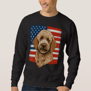 4th Of July Goldendoodle on Patriotic American Gol Sweatshirt