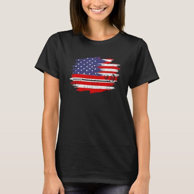 4th of July golf   American Flag Ball with Top Hat (Front)