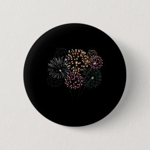 4th Of July Grand Finale Firework Show Red White B 6 Cm Round Badge