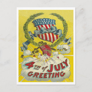 4th of July Greeting Postcard