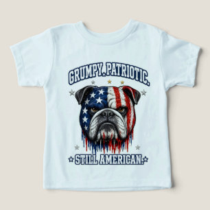 4th Of July Grumpy Patriotic Bulldog T-shirts