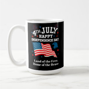 4th of July Happy Independence Day, Land of fire Coffee Mug