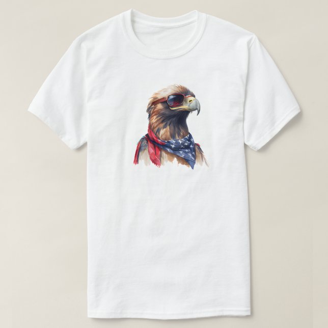 4th Of July Hawk T-Shirt (Design Front)