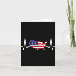 4th Of July Heartbeat Independence Day Funny 4th Card