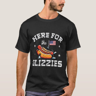 4th Of July Here For Glizzies Hotdog Patriot Men W T-Shirt