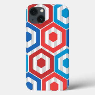 4th of July Hexagons  iPhone 13 Case
