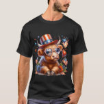 4th Of July Highland Cow Cute American T-Shirt<br><div class="desc">Let your little ones celebrate Independence Day in moo-tastic style with this adorable 4th of July Highland Cow design! Featuring a cute, patriotic cow decked out in red, white, and blue—perfect for farm-loving boys and girls who want to show off their American pride. Whether it's for a BBQ, parade, or...</div>