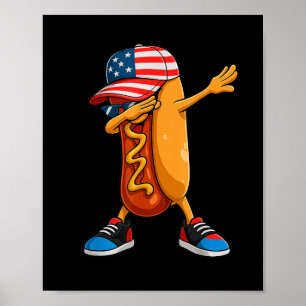 4th Of July Hot Dog Funny Fourth Of July Kids Boys Poster