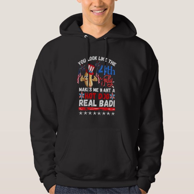 4th Of July Hot Dog Independence Day Hoodie (Front)