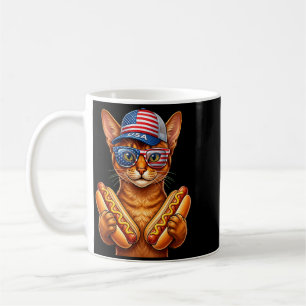 4th Of July Hotdog Abyssinian Funny Patriotic Usa Coffee Mug