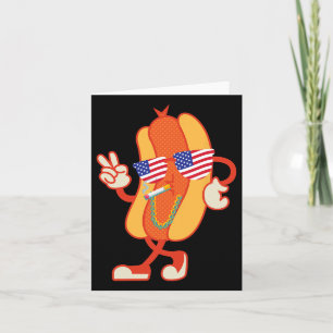 4th Of July Hotdog Funny Fourth Of July Patriotic Card