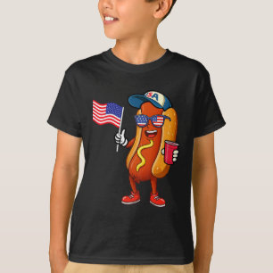4th Of July Hotdog Funny Fourth Of July Patriotic  T-Shirt