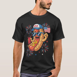 4th Of July Hotdog Funny Fourth Of July Patriotic  T-Shirt