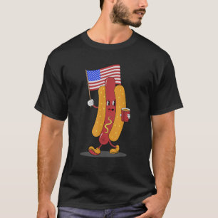 4th of July Hotdog Funny Fourth of July Patriotic T-Shirt