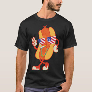 4th Of July Hotdog Funny Fourth Of July Patriotic  T-Shirt
