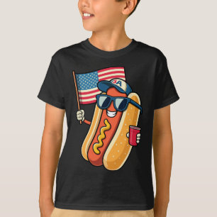 4th Of July Hotdog Funny Fourth Of July Patriotic  T-Shirt