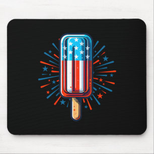 4th Of July Ice Cream American Flag Patriotic Summ Mouse Pad