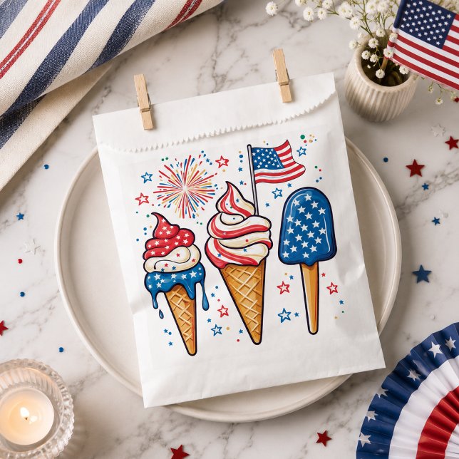 4th of July Ice Cream Favour Bags (Creator Uploaded)