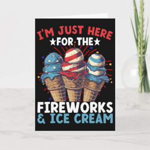 4th Of July Ice Cream Patriotic Ice Cream  Card