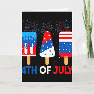 4th Of July Ice Creams Funny Patriotic American Fl Card