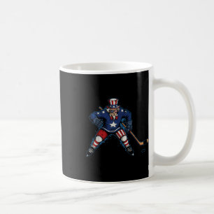 4th Of July Ice Hockey Uncle Sam Sports Men Boys K Coffee Mug