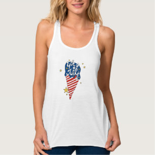4th of July illustration 4th of July Independence Singlet
