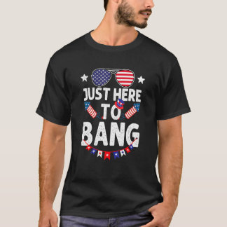4th Of July I'm Just Here To Bang  Firework T-Shirt