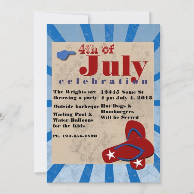 4th of July Independce Day Barbeque (Front)