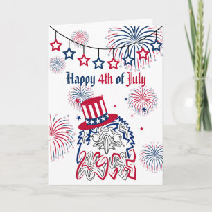 4th of July Independence Day American Eagle Card