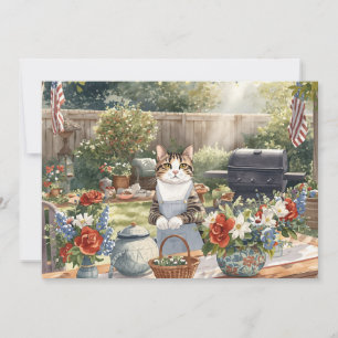 4th of July Independence Day barbecue party  Invitation