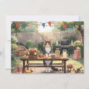 4th of July Independence Day barbecue party Invitation