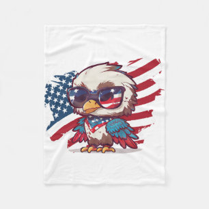 4th of july independence day bird american eagles  fleece blanket