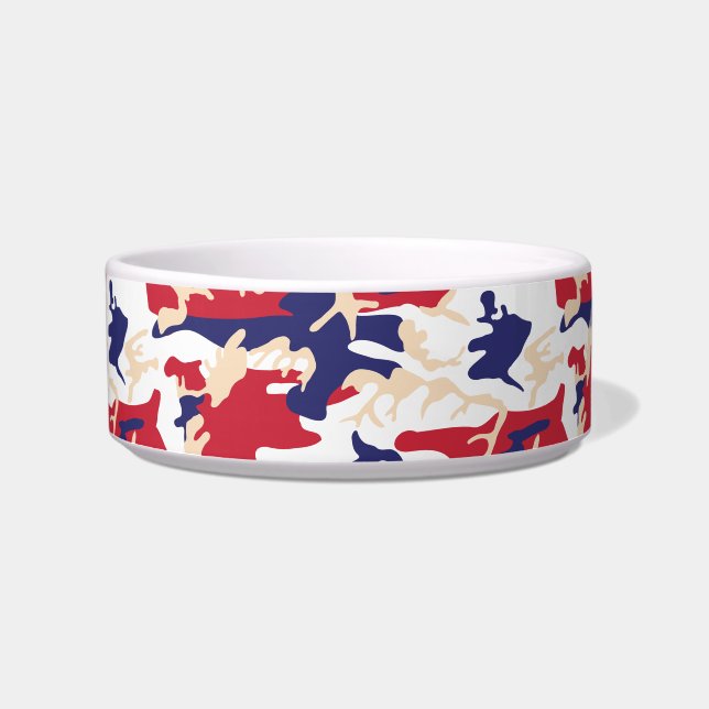 4th of July, Independence day, Camouflage Beige Bowl (Front)