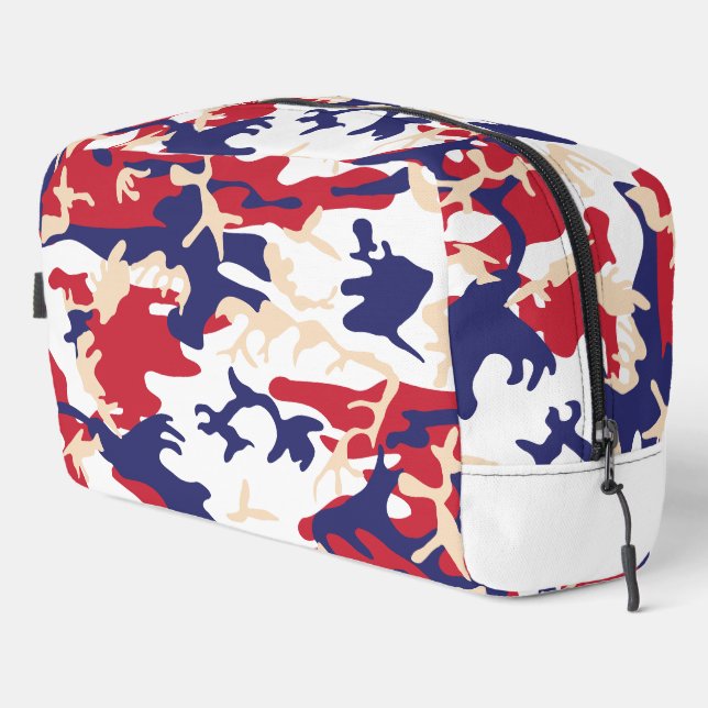 4th of July, Independence day, Camouflage Beige Dopp Kit (Right Corner)