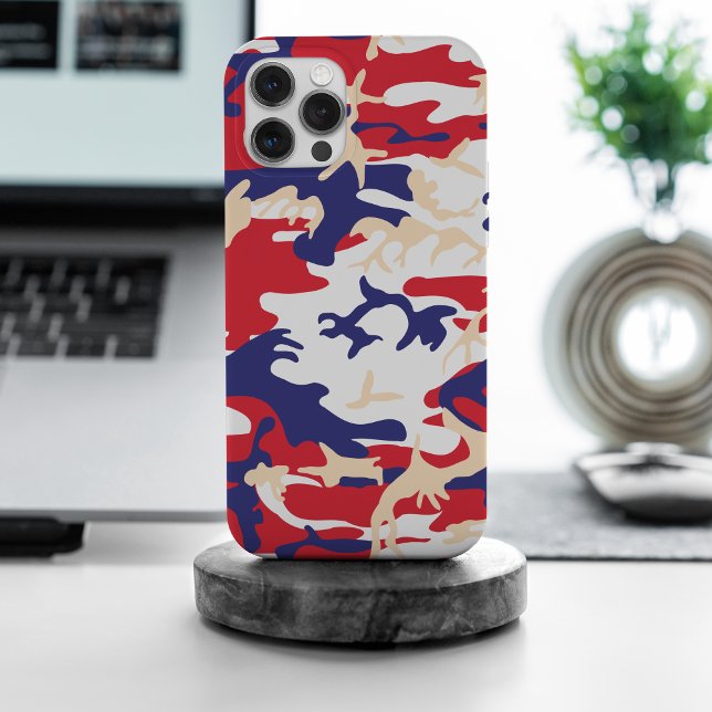 4th of July, Independence day, Camouflage Beige iPhone Case (Creator Uploaded)