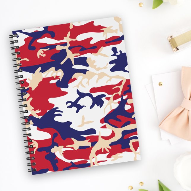 4th of July, Independence day, Camouflage Beige Notebook (Creator Uploaded)
