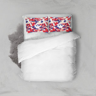 4th of July, Independence day, Camouflage Beige Pillowcase