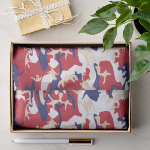 4th of July, Independence day, Camouflage Beige Tissue Paper