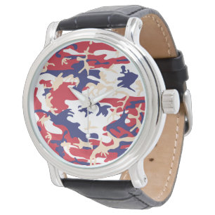 4th of July, Independence day, Camouflage Beige Watch