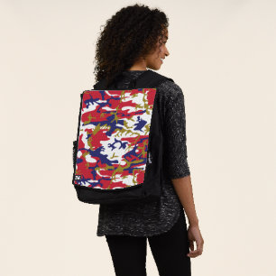 4th of July, Independence day, Camouflage Gold Backpack