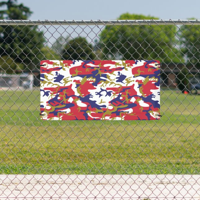 4th of July, Independence day, Camouflage Gold Banner (Insitu)
