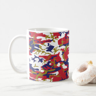 4th of July, Independence day, Camouflage Gold Coffee Mug