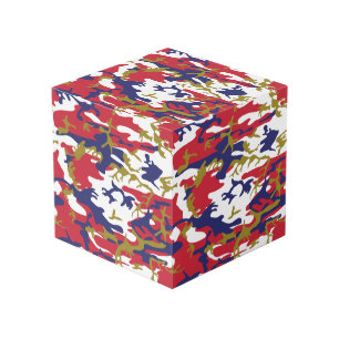 4th of July, Independence day, Camouflage Gold Cube