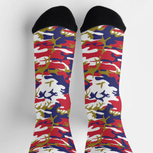 4th of July, Independence day, Camouflage Gold Socks