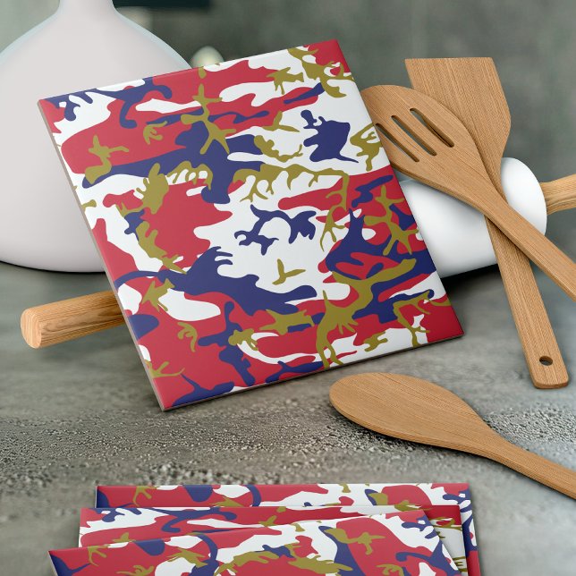 4th of July, Independence day, Camouflage Gold Tile (Creator Uploaded)