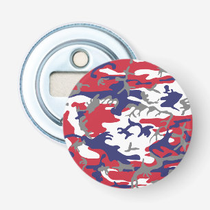 4th of July, Independence day, Camouflage Grey Bottle Opener