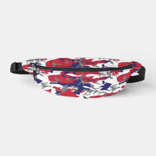 4th of July, Independence day, Camouflage Grey Bum Bags