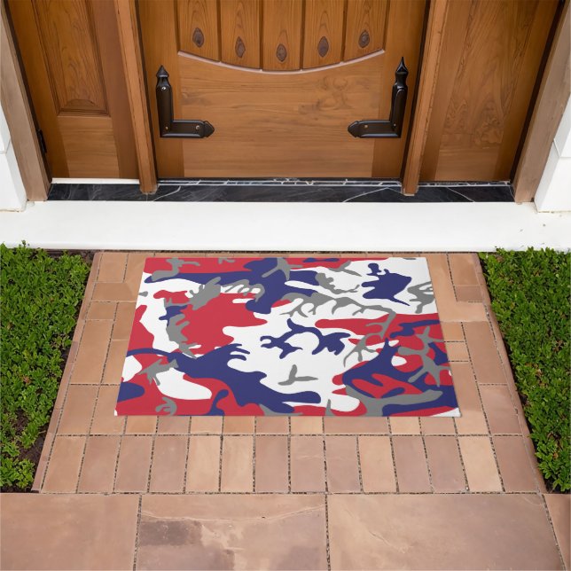 4th of July, Independence day, Camouflage Grey Doormat (Outdoor)