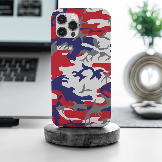 4th of July, Independence day, Camouflage Grey iPhone Case (Creator Uploaded)