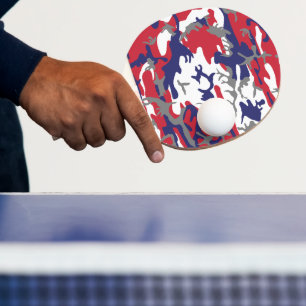 4th of July, Independence day, Camouflage Grey Ping Pong Paddle